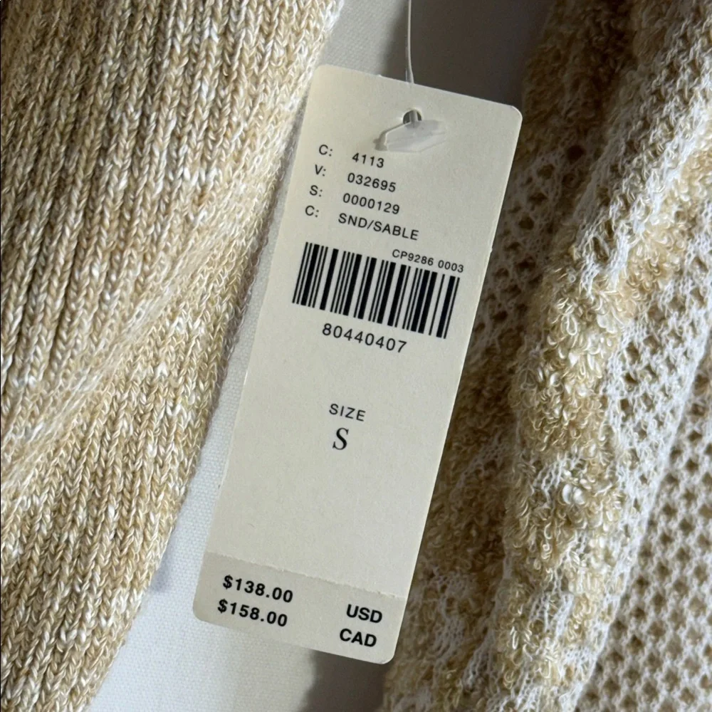 Anthropologie Beige and Cream Lace Knit Sweater - Picture 6 of 15